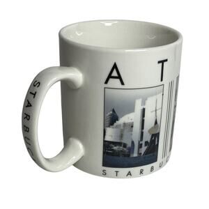 2005 Starbucks Atlanta City Scenes Series Barista Coffee Mug 16oz White Vintage